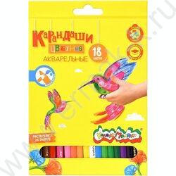 Карандаши акварельные 18цв Каляка-Маляка европодвес | Фото 1