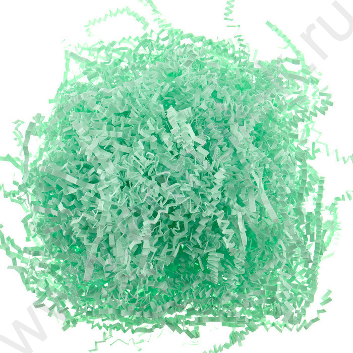 Бумажный наполнитель Пастель зеленый  50г ширина 2 мм | Фото 1