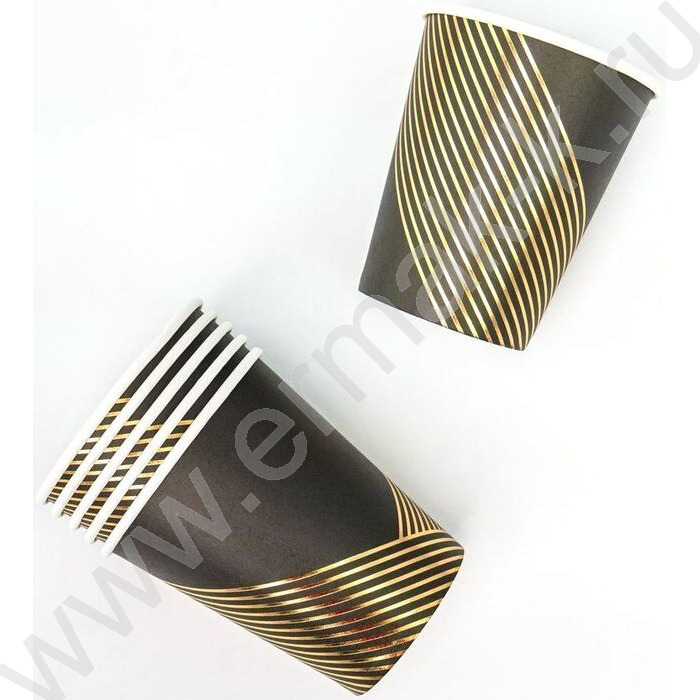 Стаканы бумажные 250мл/6шт Геометрия | Фото 3