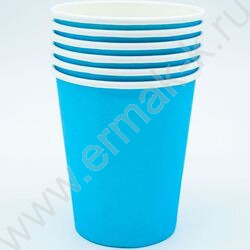 Стаканы бумажные 250мл/6шт Пастель голубой | Фото 2