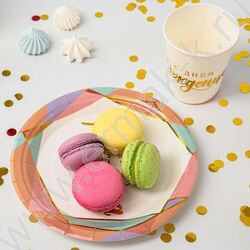 Тарелка бумажная 18см/6шт Карамельная вечеринка | Фото 2