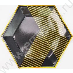 Тарелка бумажная 23см/6шт Геометрия | Фото 1