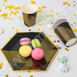 Тарелка бумажная 23см/6шт Геометрия | Фото 2