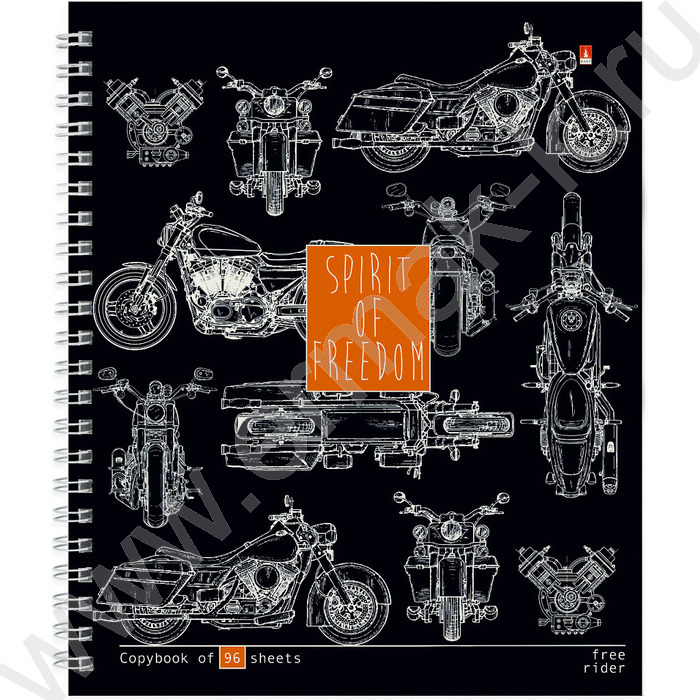 Тетрадь  96л А5+ клетка/спираль "Blueprint" ассорти | Фото 4