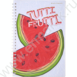 Тетрадь  60л клетка/спираль "Tutti frutti.Арбуз" | Фото 1