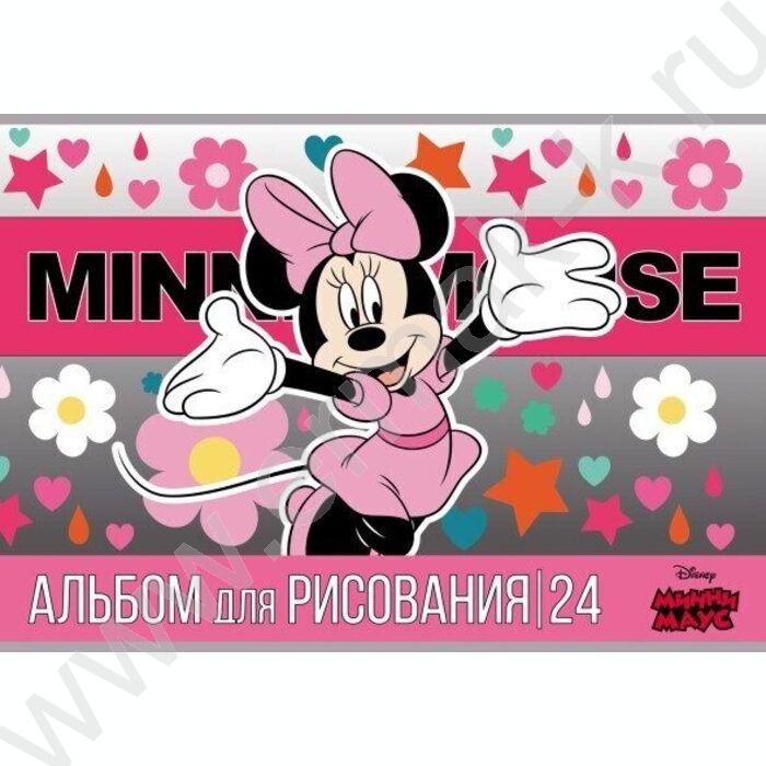 Альбом д/рисования 24л "Минни Маус" /металлизиров. картон, выб лак/ | Фото 5