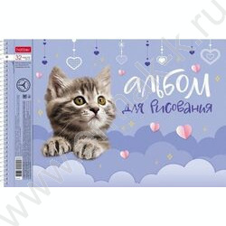 Альбом д/рисования-спираль 32л "Пушистые мордочки" /перфорация/ 5видов | Фото 5