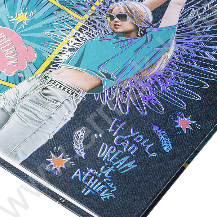 Бизнес-блокнот  80л А5 5-цв.блок/тв.обл /3D фольга /мат. лам. "Street Style" | Фото 2