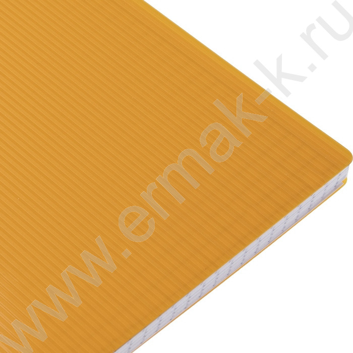 Тетрадь  80л А4 клетка/спираль/пластик.обл./многоуров.перфорация/ "LINE NEON Желтая" | Фото 2