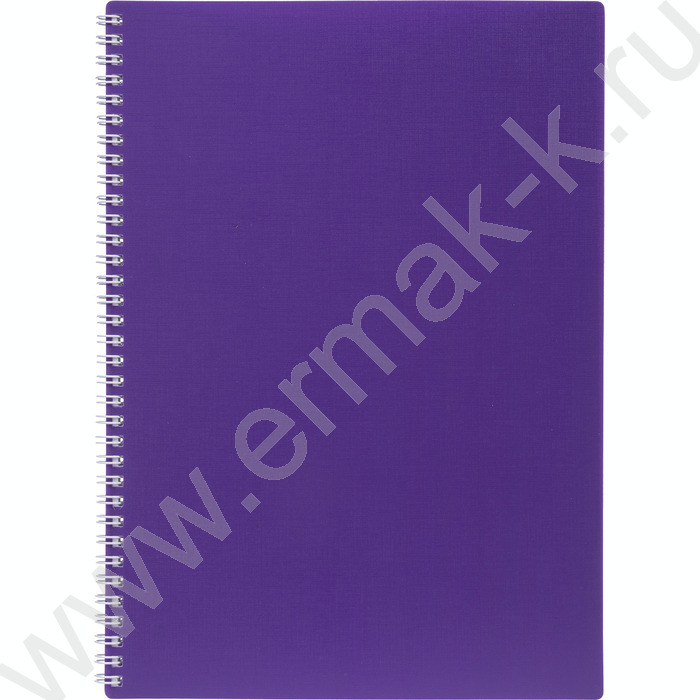 Тетрадь  80л А4 клетка/спираль/пластик.обл./многоуров.перфорация/ "CANVAS  Фиолетовая" | Фото 1