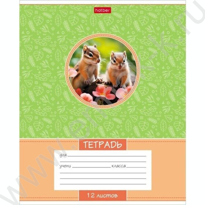 Тетрадь  12л линейка "Лесные малыши" 5видов | Фото 3