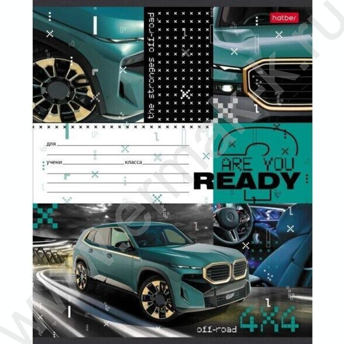 Тетрадь  12л клетка "Внедорожники" 5видов | Фото 4