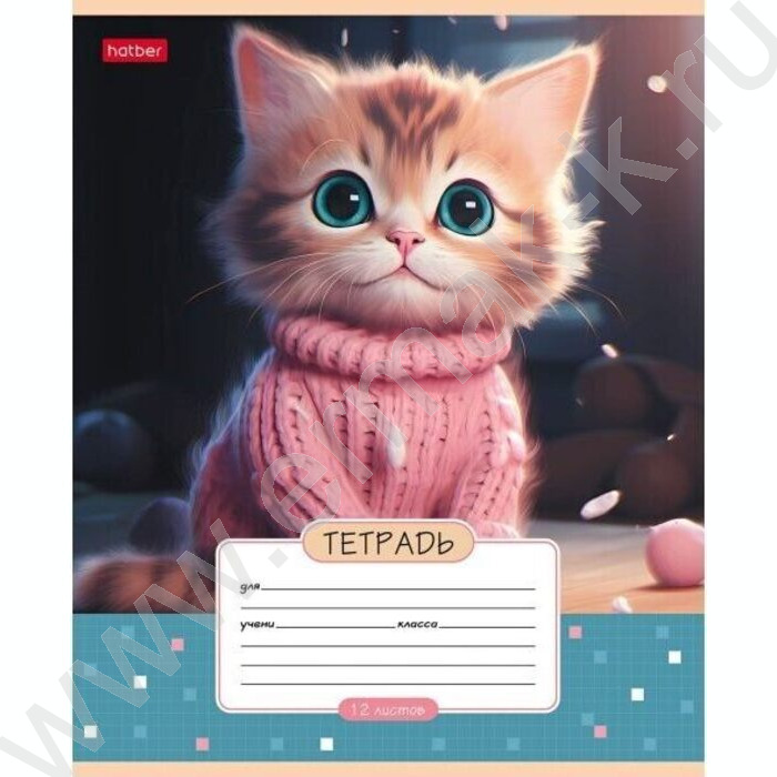 Тетрадь  12л клетка "Мы-котики!" 5видов | Фото 5