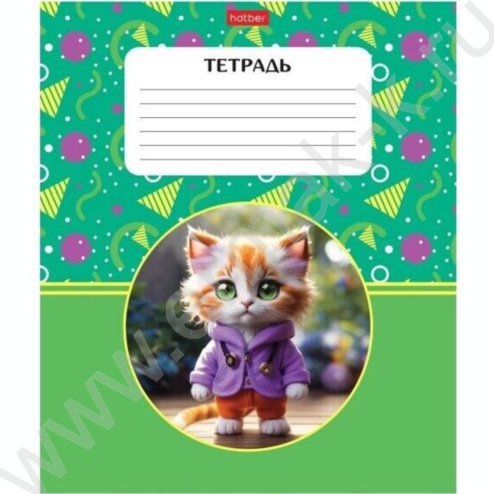 Тетрадь  18л клетка "Маленькие пушистики" 5видов | Фото 5