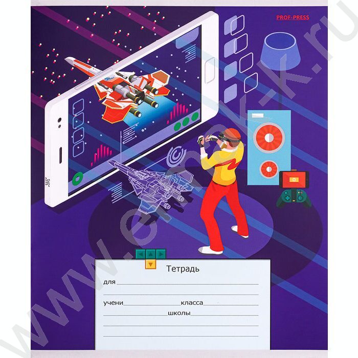 Тетрадь  12л линейка косая "Геймеры" 5видов | Фото 4