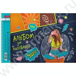 Альбом д/рисования-спираль 32л "Street Style" /перфорация/мат.ламин. 3D фольга/ 5видов | Фото 2