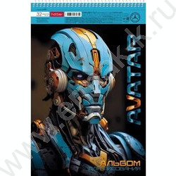 Альбом д/рисования-спираль 32л "Avatar" /перфорация/металлизиров. картон, выб лак/ 5видов | Фото 5