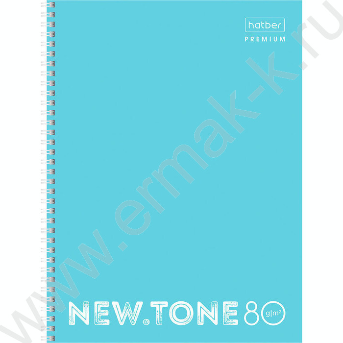Тетрадь  80л А4 линейка/спираль/многоуров.перфорация "NEWtone PASTEL Незабудка" | Фото 1