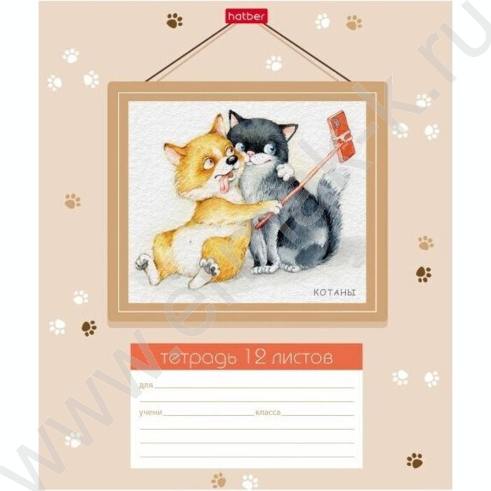 Тетрадь  12л линейка "Котаны" 5видов | Фото 5
