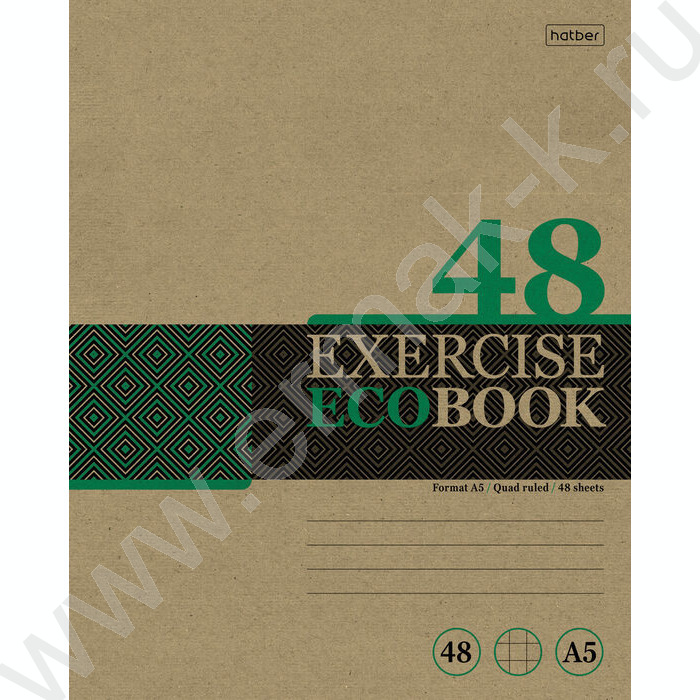 Тетрадь  48л клетка "Экобук" /крафт/ 5видов | Фото 3