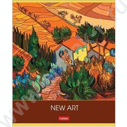 Тетрадь  80л клетка "New art" /глянц ламин./тиснение/ 5видов | Фото 5