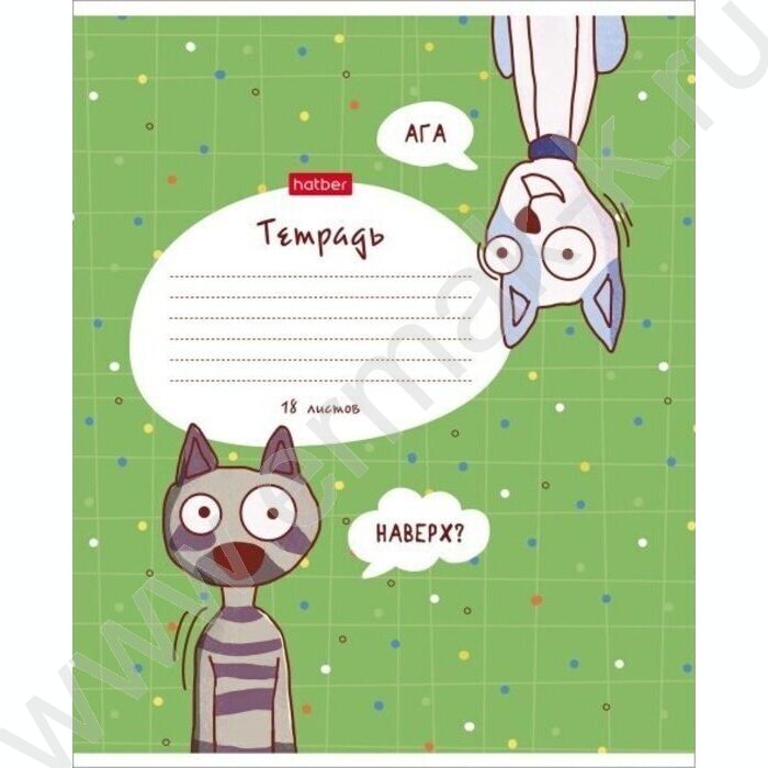 Тетрадь  18л клетка "Забавные животные" 5видов | Фото 5