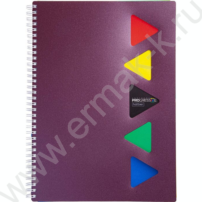 Тетрадь  96л А4 клетка/спираль с фигурной высечкой/перфорация на отрыв/пл.обл./4цв.разделителя с | Фото 2