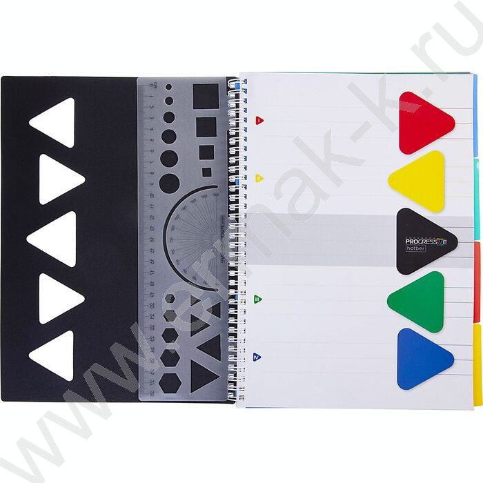 Тетрадь  96л А4 клетка/спираль с фигурной высечкой/перфорация на отрыв/пл.обл./4цв.разделителя с | Фото 3