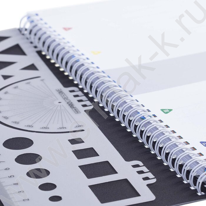 Тетрадь  96л А4 клетка/спираль с фигурной высечкой/перфорация на отрыв/пл.обл./4цв.разделителя с | Фото 4