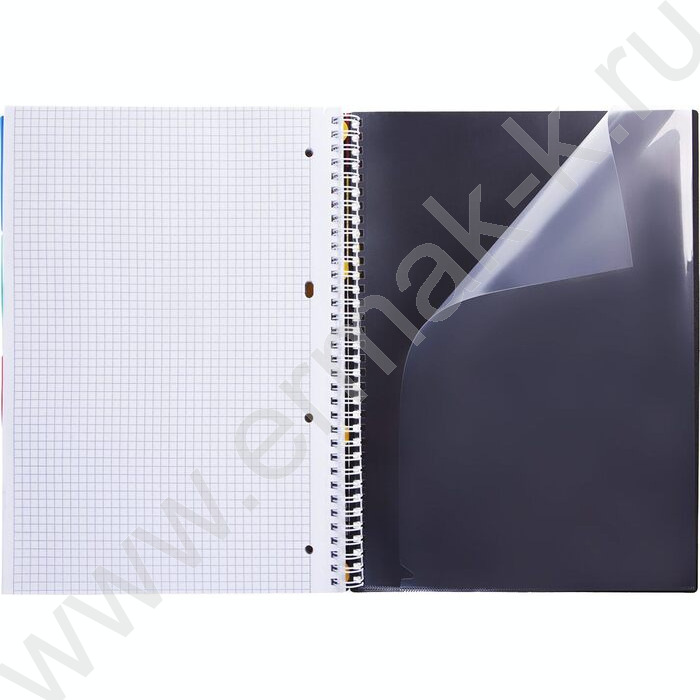 Тетрадь  96л А4 клетка/спираль с фигурной высечкой/перфорация на отрыв/пл.обл./4цв.разделителя с | Фото 8