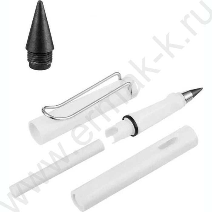 Карандаш ч/гр Вечный с ластиком /колпачок с прищепкой д/бумаг, пл.корпус 3 цвета  (триколор) | Фото 2