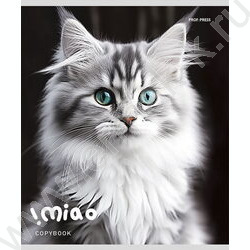Тетрадь  48л клетка "Чёрно-белые котики" ассорти | Фото 4