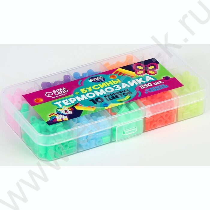 Набор бусин д/термомозаики "Неон" 850 бусин | Фото 2