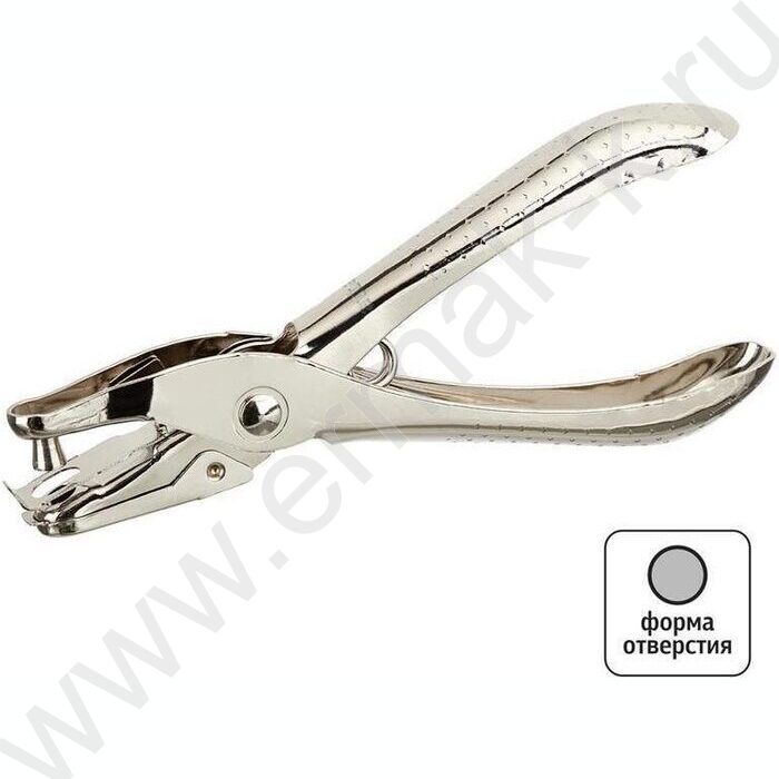 Дырокол   6л метал /1отверстие/ серебро | Фото 1