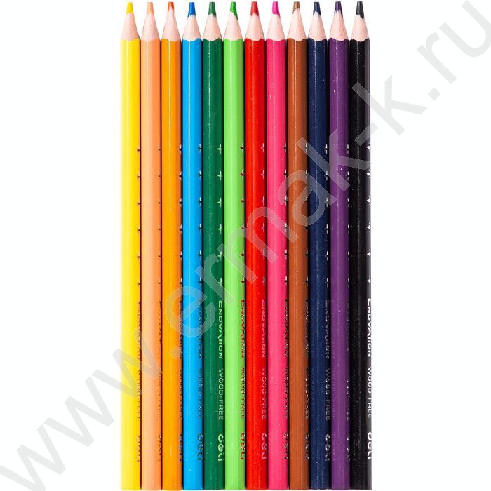 Карандаши пластиковые 12цв Enovation /трехгранные/ туба | Фото 3