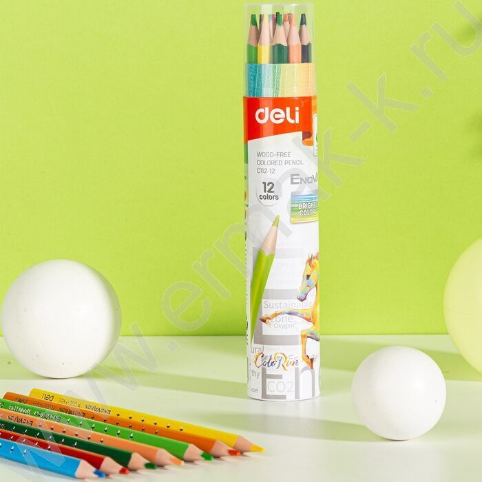 Карандаши пластиковые 12цв Enovation /трехгранные/ туба | Фото 4