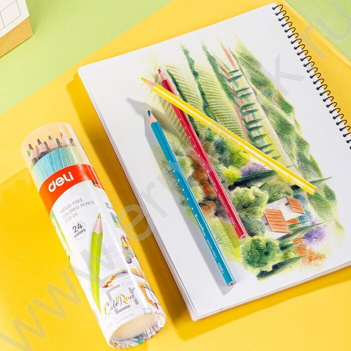 Карандаши пластиковые 12цв Enovation /трехгранные/ туба | Фото 6