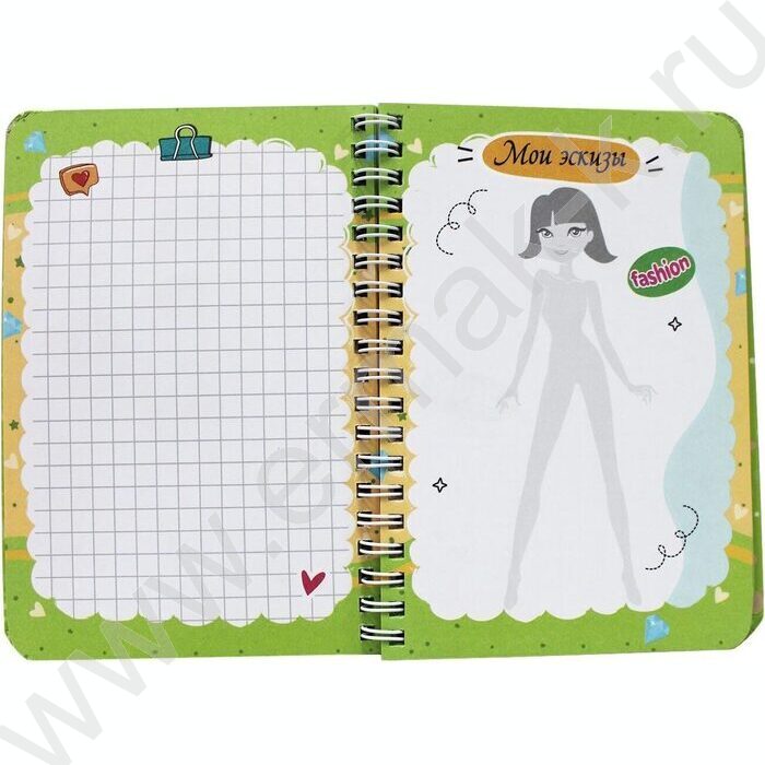 Модный блокнот на гребне Зеленый | Фото 2