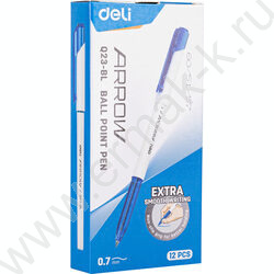 Ручка шар синяя 0,7мм Arrow /корпус - белый/голубой | Фото 4