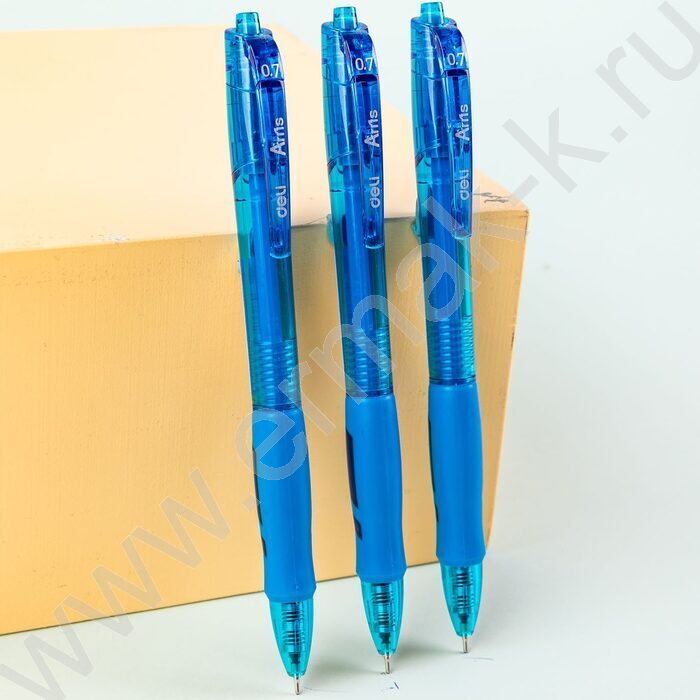 Ручка шар авт синяя 0,7мм Arris /корпус - синий, син. черн. резин. манжета | Фото 6