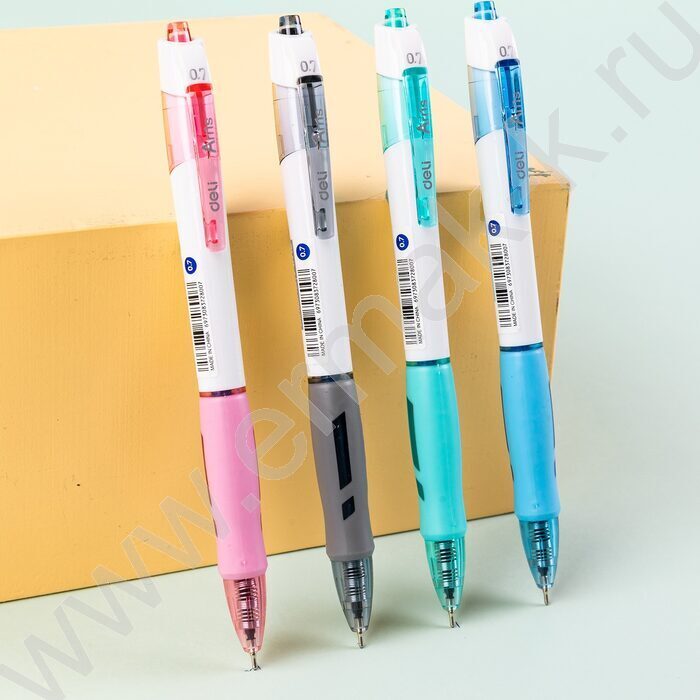 Ручка шар авт синяя 0,7мм Arris /корпус - ассорти/белый, резин. манжета | Фото 8