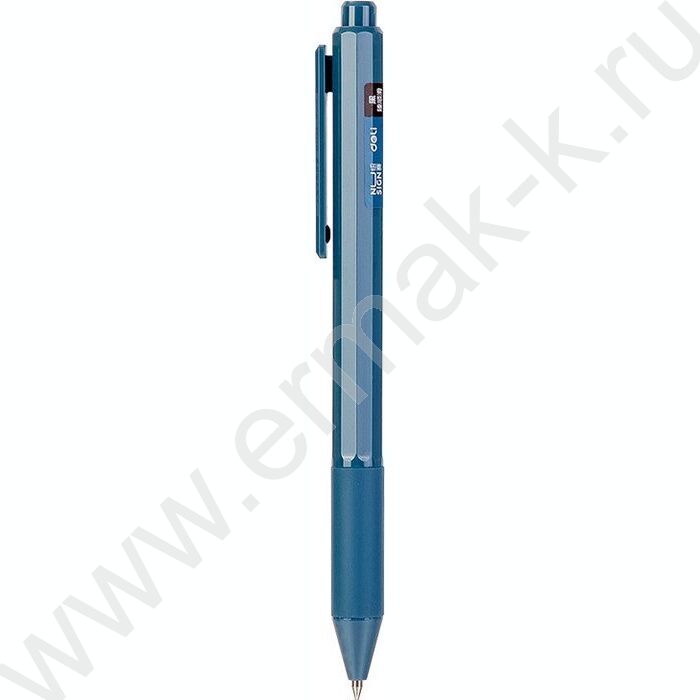 Ручка гелевая авт черная 0,5мм "Nusign" /корпус - ассорти, резин. манжета | Фото 2