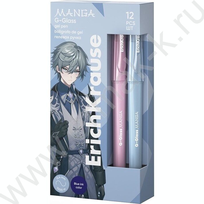 Ручка гелевая синяя 0,5мм  G-Glass Stick Manga | Фото 2