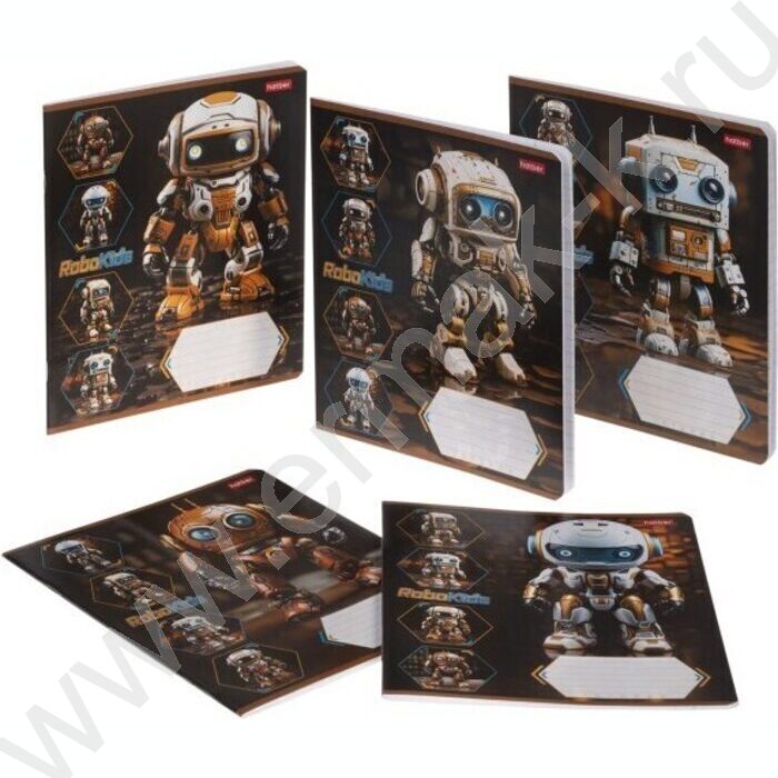 Тетрадь  18л линейка "Робо" 5видов | Фото 7