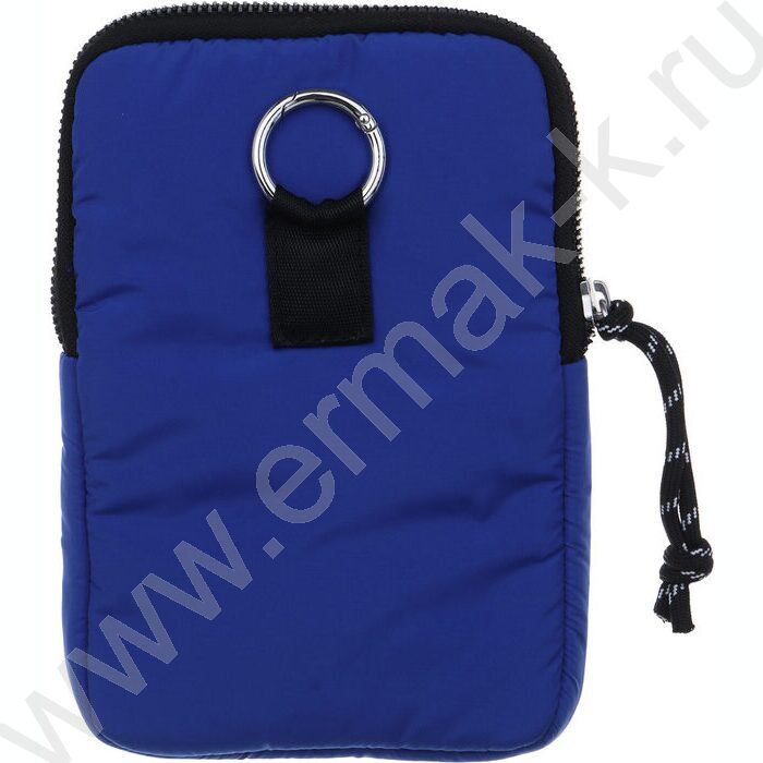 Сумка наплечная 18,5*13см болонь, 1отд., 1карм., шнурок на мет.кольце /синня | Фото 2