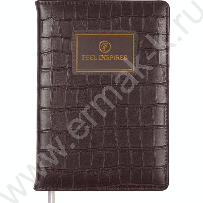 Ежедневник н/дат A5 136л "Grande" темно-коричневый /тв.обл. иск.кожа /2 ляссе | Фото 1