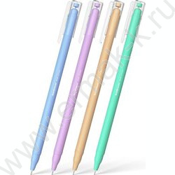 Ручка шар Slim Stick Pastel Bloom 0.7мм, синяя /корпус - ассорти | Фото 1