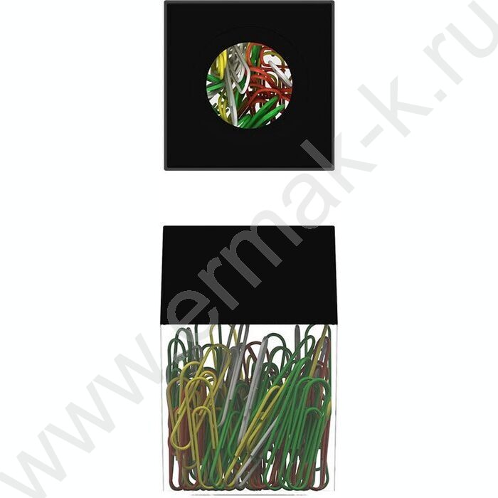 Диспенсер д/скрепок магнитный черный/в наборе 100 цветных скрепок | Фото 3