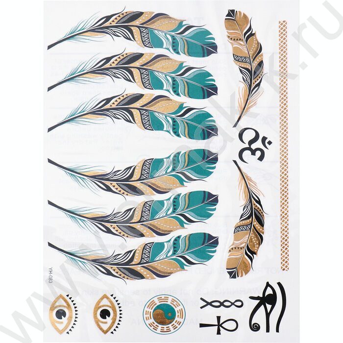 Наклейки Татуировка.14.8*21см | Фото 1