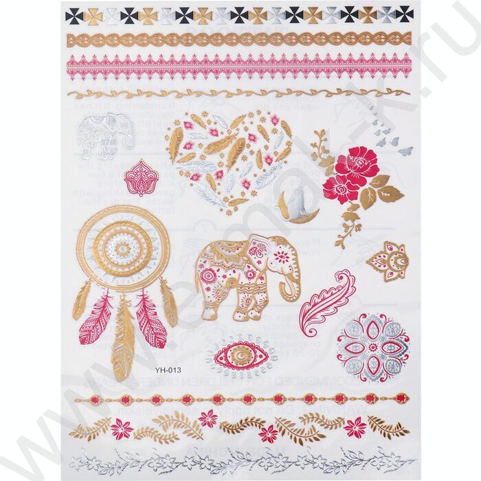 Наклейки Татуировка.14.8*21см | Фото 2